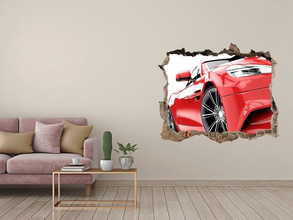 Autocolant 3D gaura cu priveliște Mașină sport