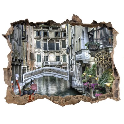 Autocolant 3D gaura cu priveliște Veneția, italia