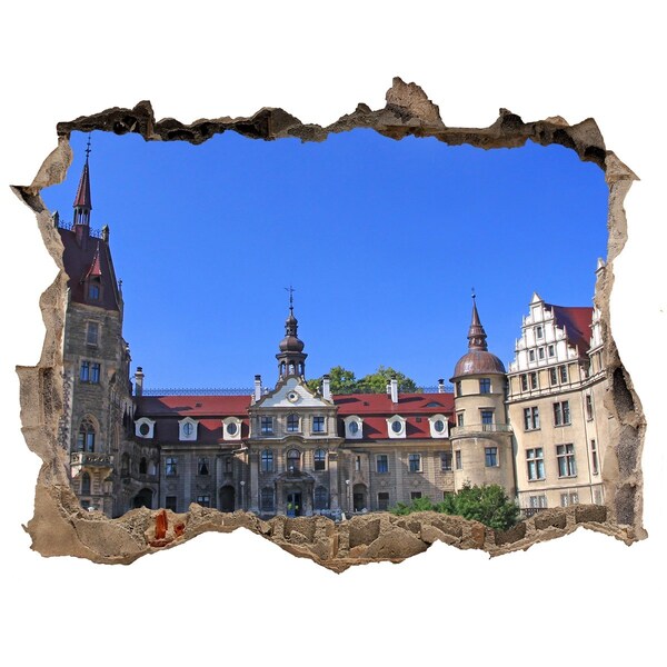 Autocolant gaură 3D Polonia castelul moszna