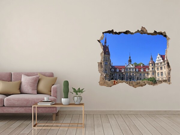 Autocolant gaură 3D Polonia castelul moszna