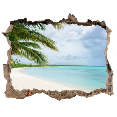 Autocolant un zid spart cu priveliște Plaja tropicala