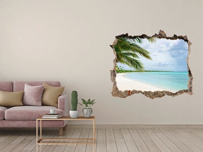 Autocolant un zid spart cu priveliște Plaja tropicala