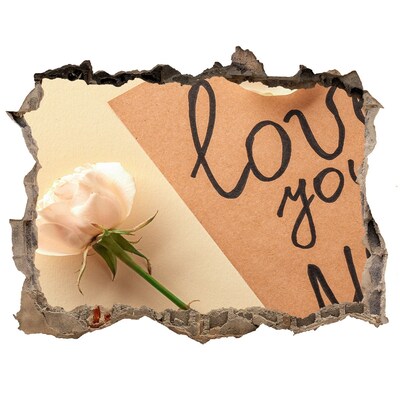 Autocolant autoadeziv gaură O floare în inima zidului