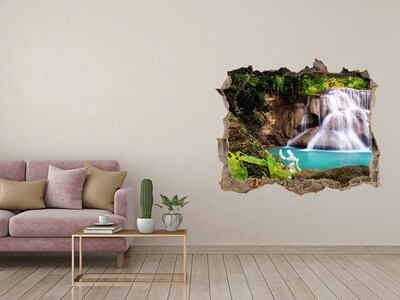 Autocolant 3D gaura cu priveliște Cascada thailanda