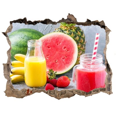 Fototapet un zid spart cu priveliște Cocktail de fructe