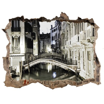 Fototapet un zid spart cu priveliște Veneția, italia