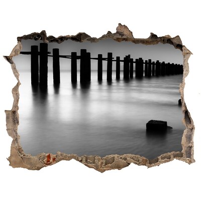 Autocolant gaură 3D Breakwater thames