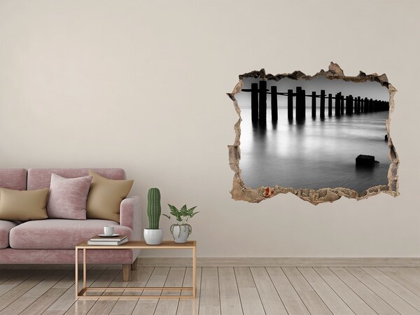 Autocolant gaură 3D Breakwater thames