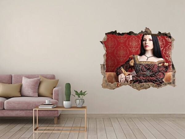 Fototapet un zid spart cu priveliște Prințesa în ruine