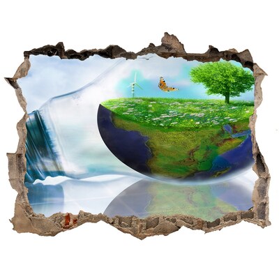 Autocolant un zid spart cu priveliște Resurse ecologice