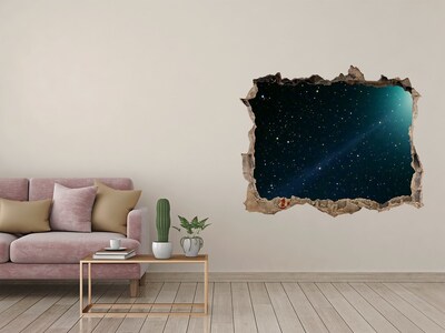 Autocolant de perete gaură 3D Galaxie