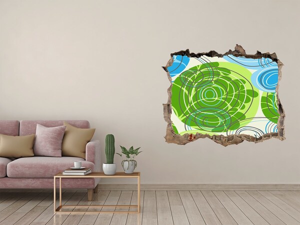 Autocolant gaură 3D Abstracțiune