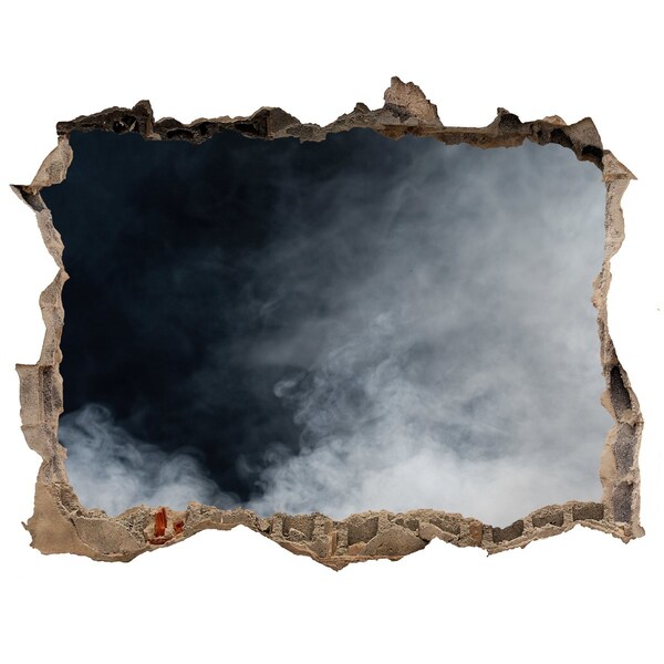 Fototapet un zid spart cu priveliște Un zid rupt cu vedere spre nor