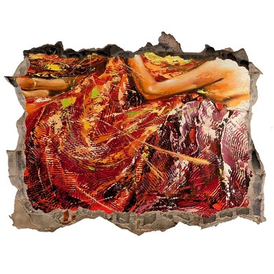 Autocolant de perete gaură 3D Lumea scufundată a culorilor