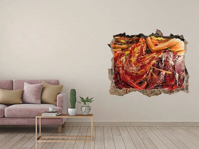 Autocolant de perete gaură 3D Lumea scufundată a culorilor