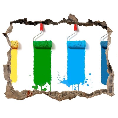 Autocolant un zid spart cu priveliște Pictura într-un stil nou