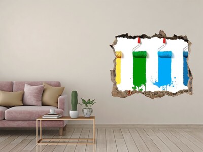 Autocolant un zid spart cu priveliște Pictura într-un stil nou