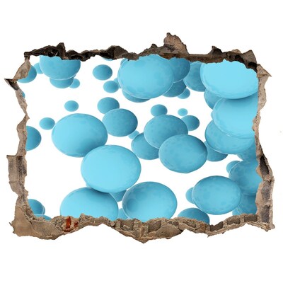 Autocolant 3D gaura cu priveliște Bile de abstractizare