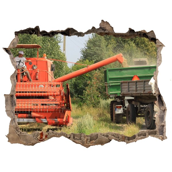 Autocolant autoadeziv gaură Mașini agricole în acțiune