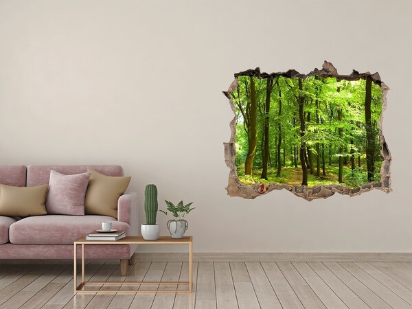 Fototapet 3D gaură în perete Drum forestier