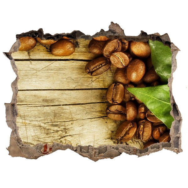 Autocolant un zid spart cu priveliște Cafea într-o gaură de beton