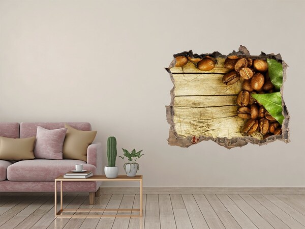 Autocolant un zid spart cu priveliște Cafea într-o gaură de beton