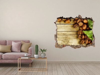 Autocolant un zid spart cu priveliște Cafea într-o gaură de beton