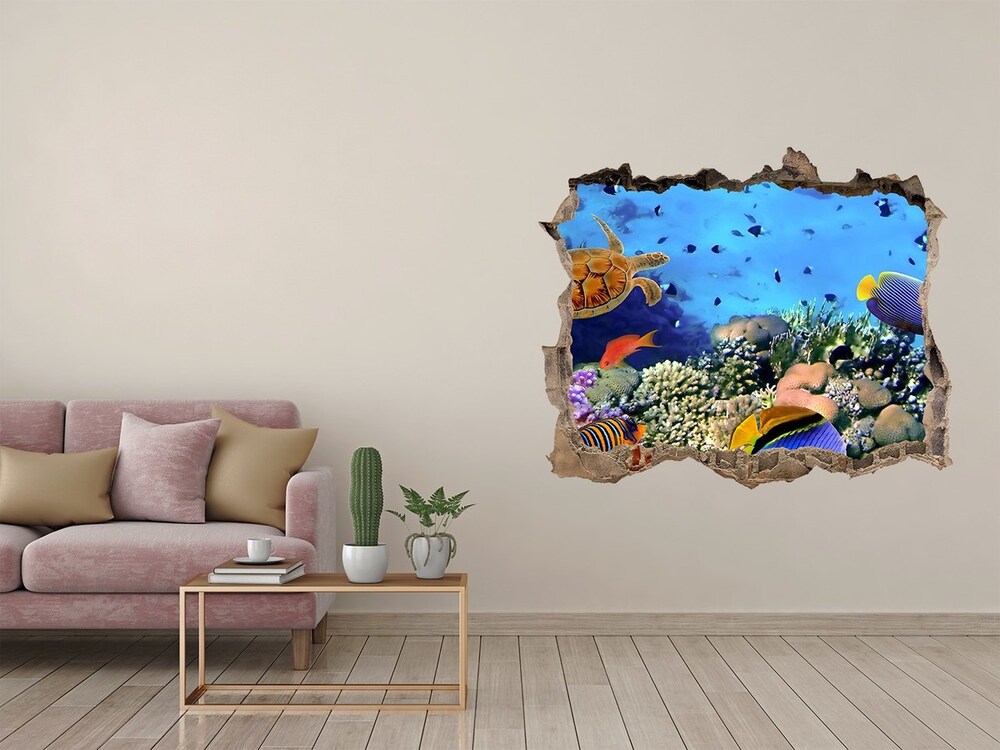 Autocolant de perete gaură 3D Recif de corali