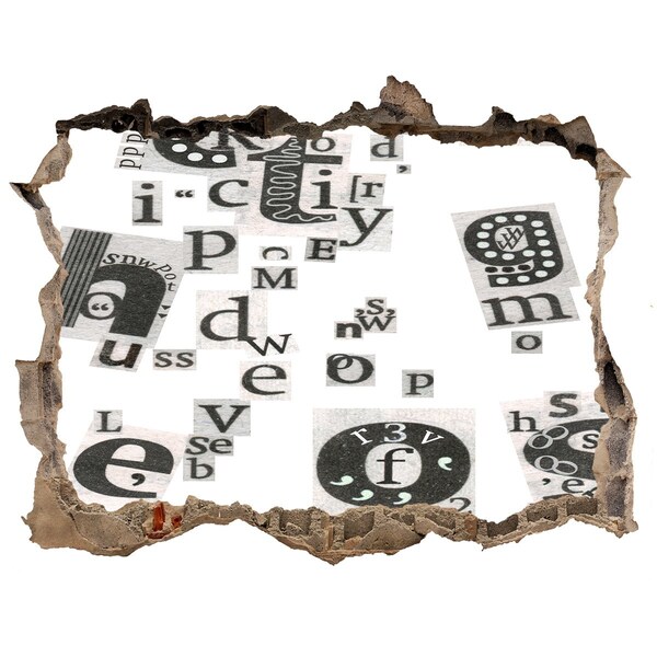 Autocolant de perete gaură 3D Gaură literară în perete