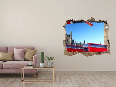 Fototapet 3D gaură în perete Bus din londra