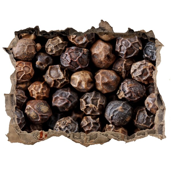 Autocolant gaură 3D Condimente aurii într-o gaură în perete