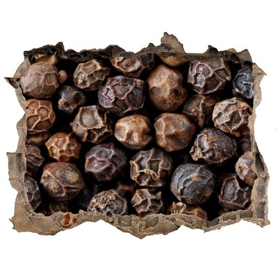 Autocolant gaură 3D Condimente aurii într-o gaură în perete