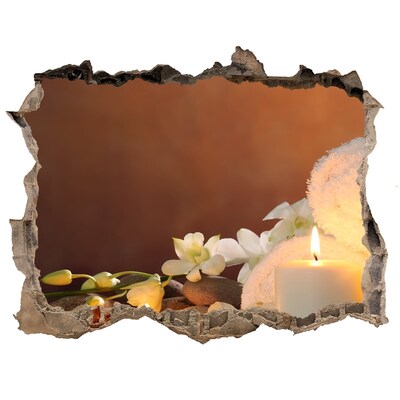 Autocolant de perete gaură 3D Relaxează-te la spa