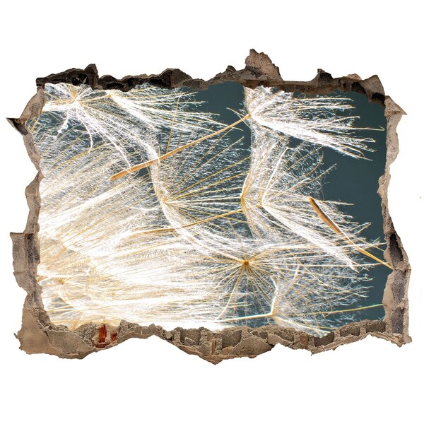 Autocolant 3D gaura cu priveliște Un peisaj floral în spatele găurii