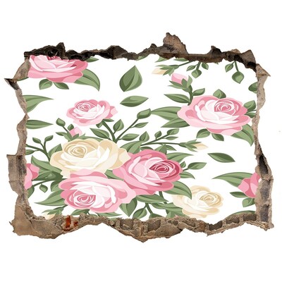 Autocolant autoadeziv gaură Grădina de flori „Gaură în perete”