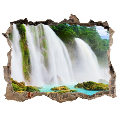 Fototapet 3D gaură în perete Cascade în Paradis
