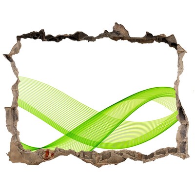 Autocolant un zid spart cu priveliște Val verde în gaura din perete