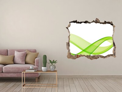 Autocolant un zid spart cu priveliște Val verde în gaura din perete