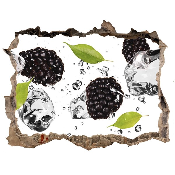 Autocolant un zid spart cu priveliște Explozie de fructe în beton