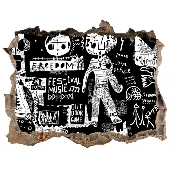 Autocolant 3D gaura cu priveliște O expresie artistică a libertății