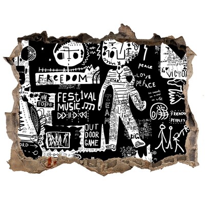 Autocolant 3D gaura cu priveliște O expresie artistică a libertății