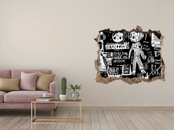 Autocolant 3D gaura cu priveliște O expresie artistică a libertății