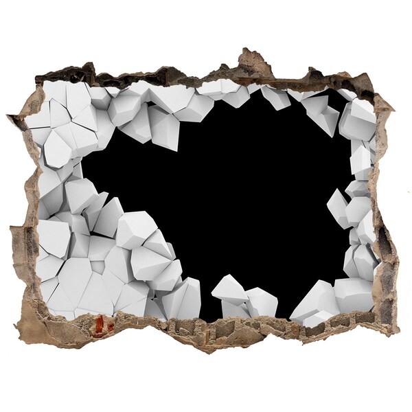 Fototapet un zid spart cu priveliște Un zid spart cu vedere spre gol