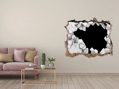 Fototapet un zid spart cu priveliște Un zid spart cu vedere spre gol