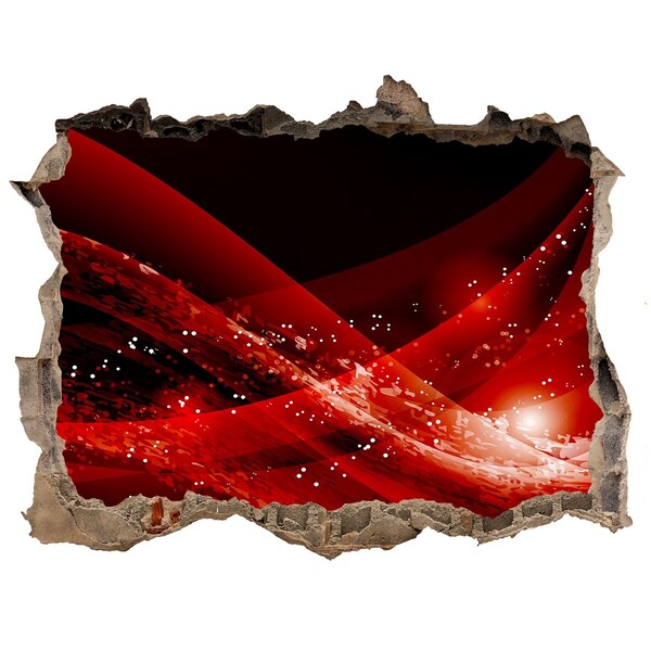 Fototapet un zid spart cu priveliște Vârtej roșu în beton