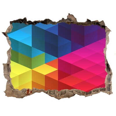 Autocolant de perete gaură 3D Iluzie colorată a spațiului