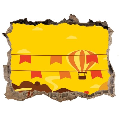 Autocolant autoadeziv gaură Peisaj cu baloane în munți