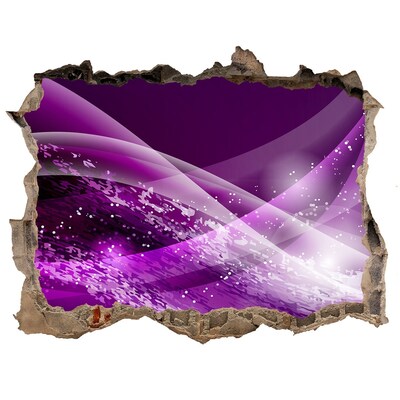 Autocolant un zid spart cu priveliște Spațiu violet în perete