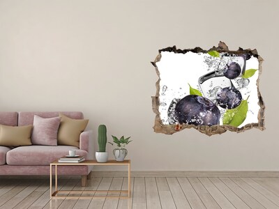 Autocolant gaură 3D Cascadă de gheață fructată