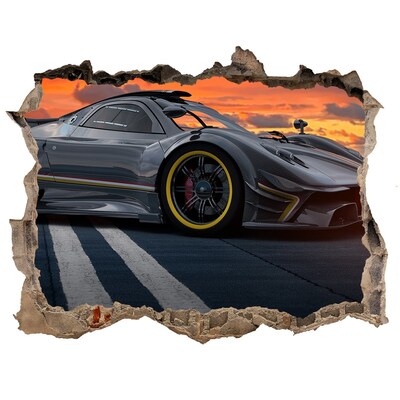 Autocolant autoadeziv gaură O mașină de curse pe pistă